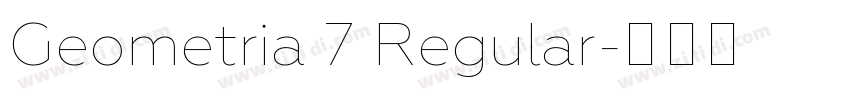 Geometria 7 Regular字体转换